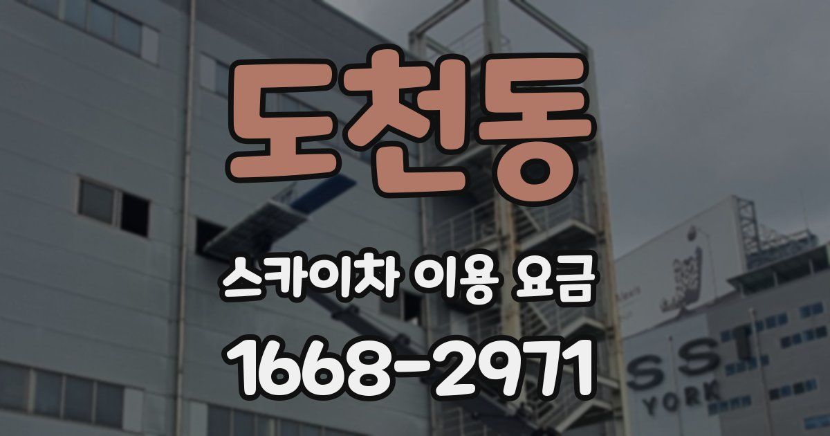 도천동 스카이차 이용 요금