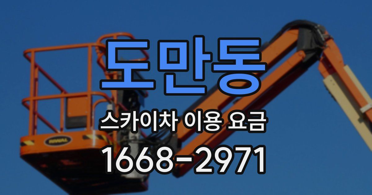 도만동 스카이차 이용 요금