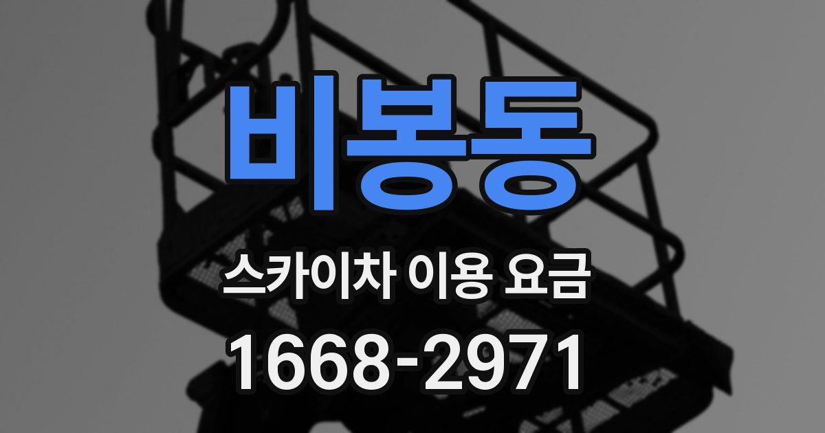 비봉동 스카이차 이용 요금