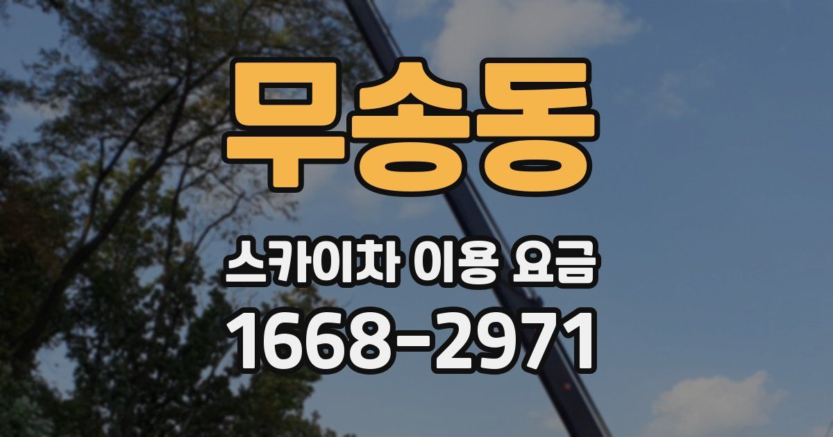 무송동 스카이차 이용 요금