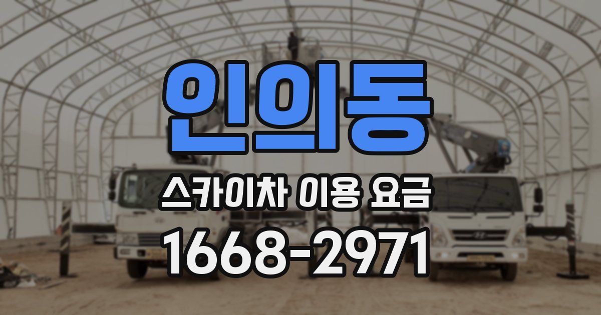 인의동 스카이차 이용 요금