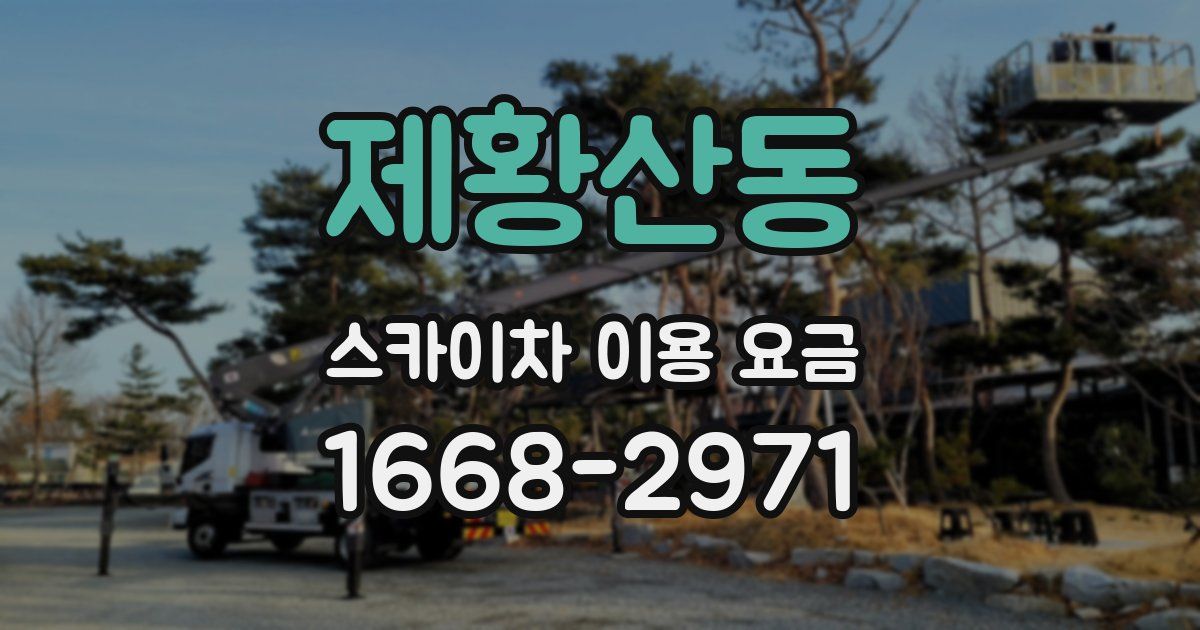 제황산동 스카이차 이용 요금