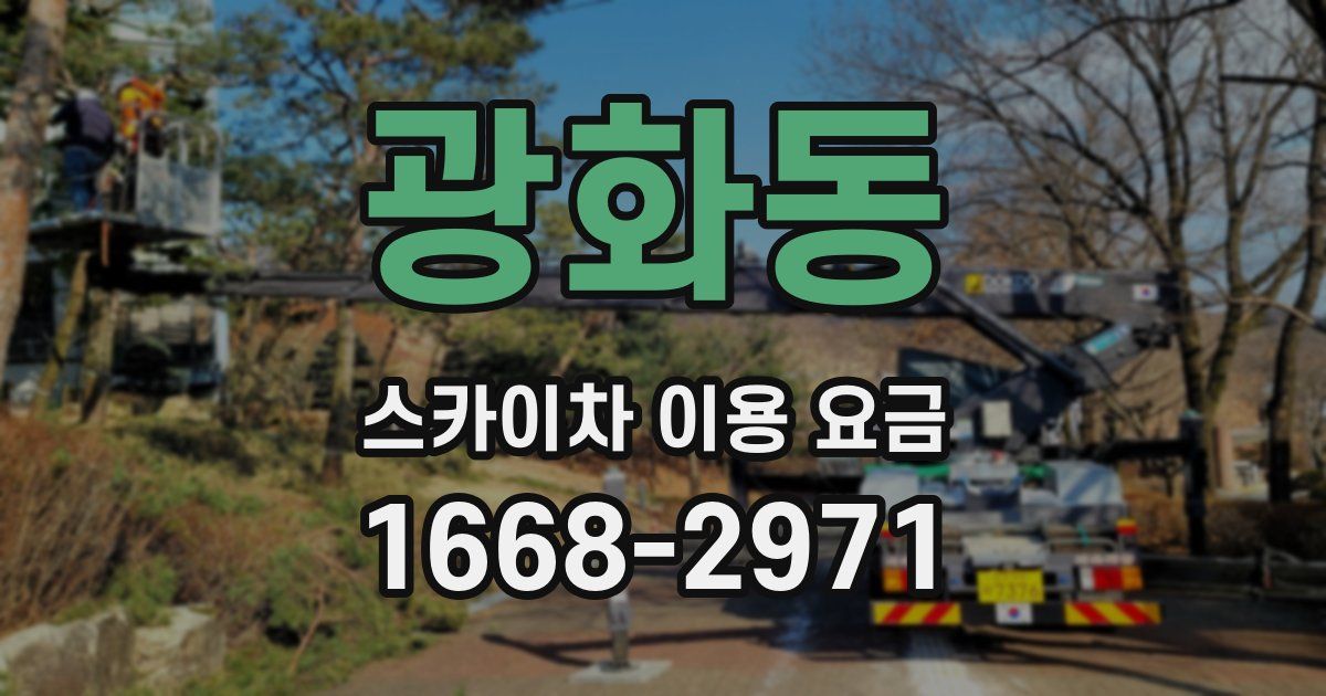광화동 스카이차 이용 요금