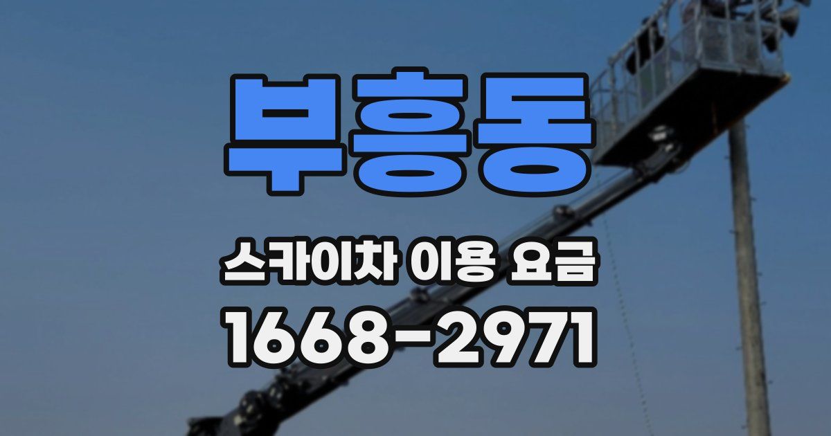 부흥동 스카이차 이용 요금