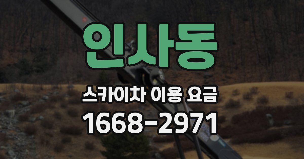 인사동 스카이차 이용 요금