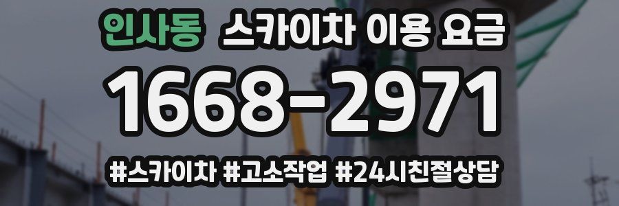 인사동 스카이차 이용 요금