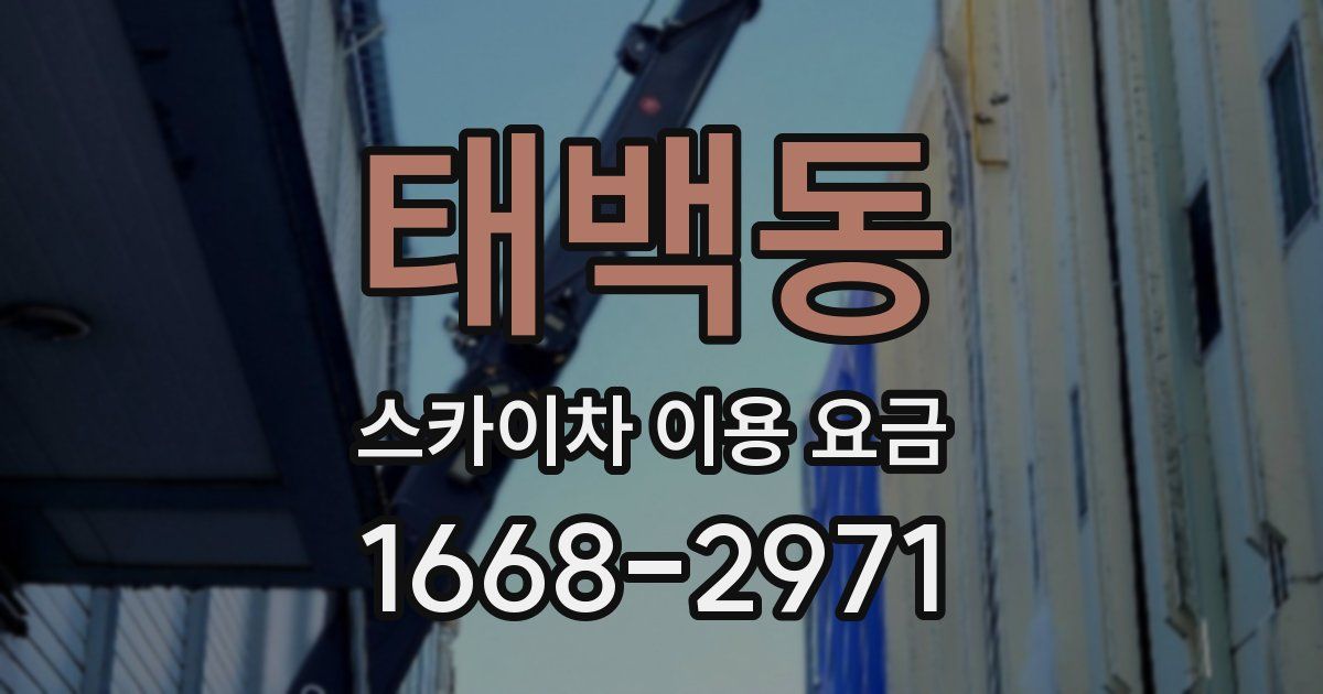 태백동 스카이차 이용 요금