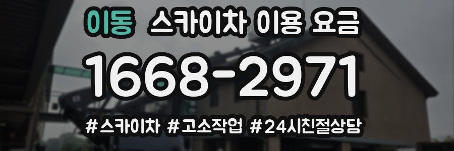 이동 스카이차 이용 요금