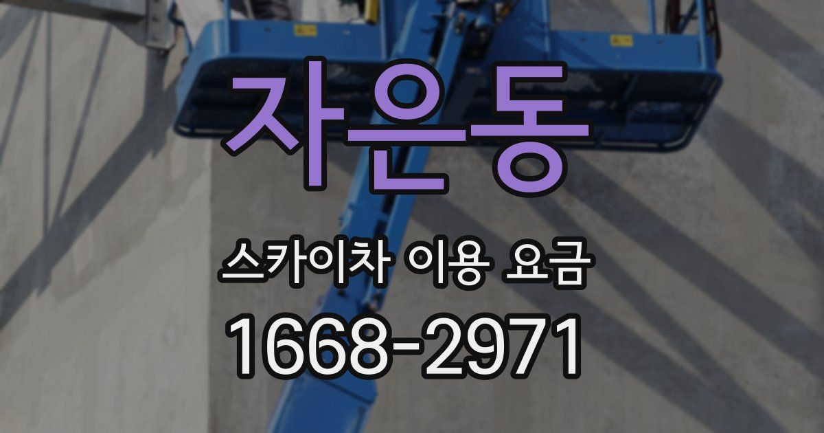 자은동 스카이차 이용 요금