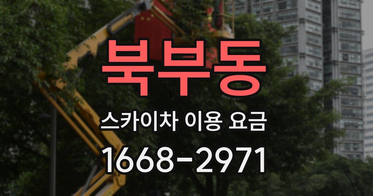 북부동 스카이차 이용 요금