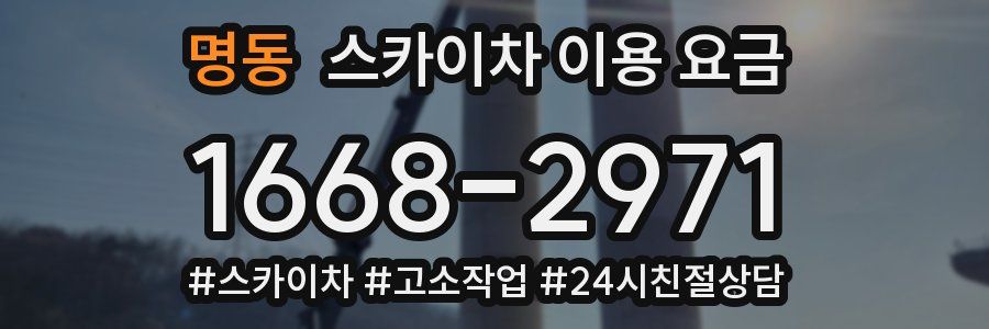명동 스카이차 이용 요금