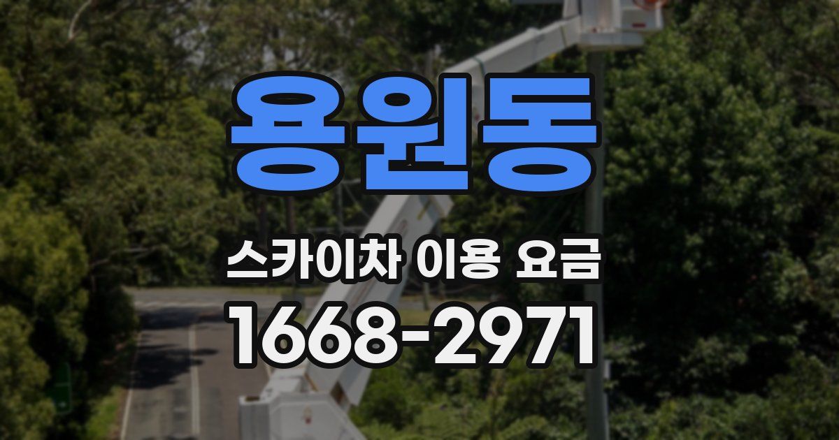 용원동 스카이차 이용 요금