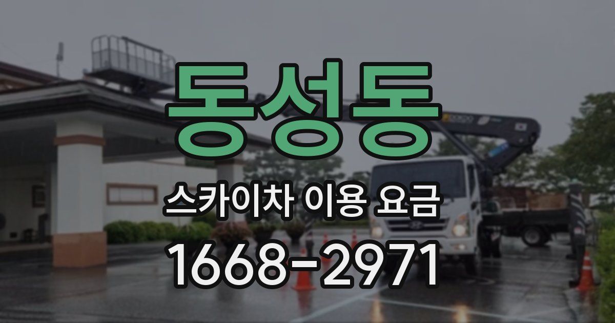 동성동 스카이차 이용 요금