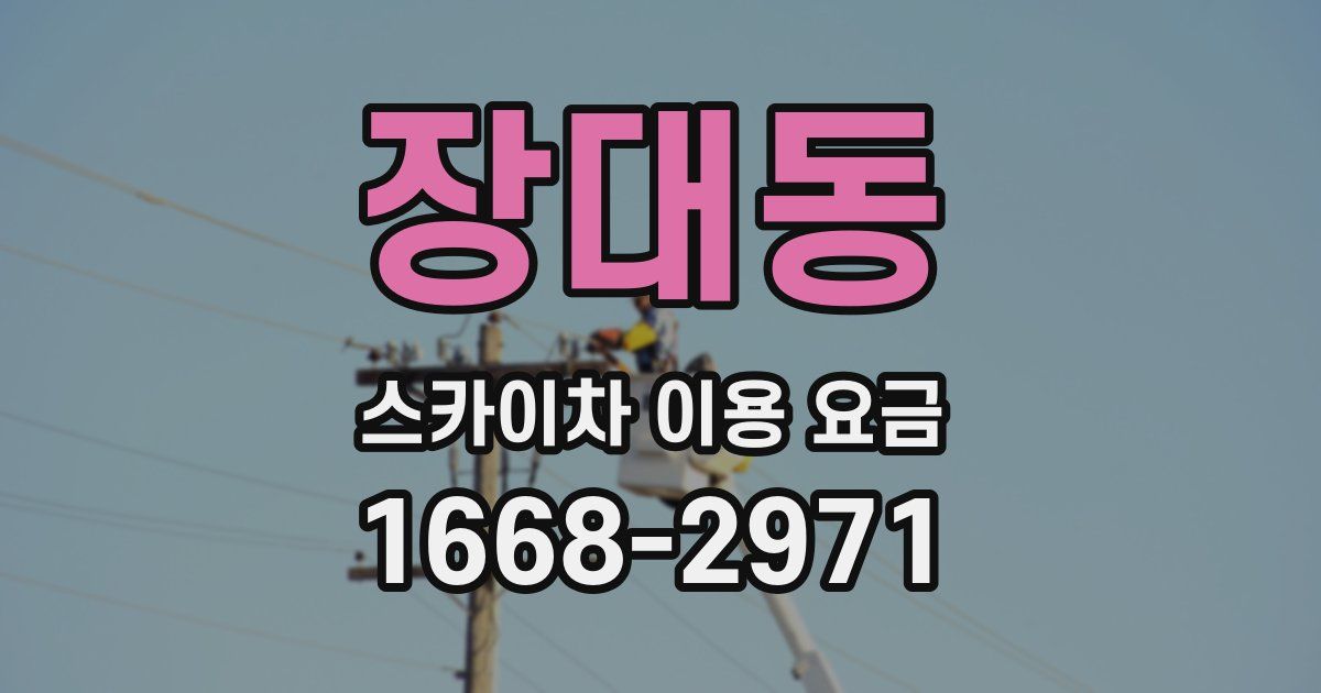 장대동 스카이차 이용 요금