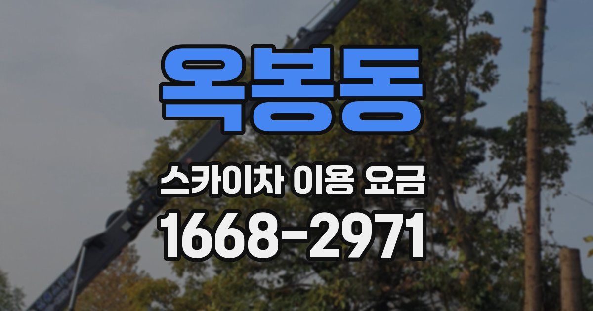 옥봉동 스카이차 이용 요금