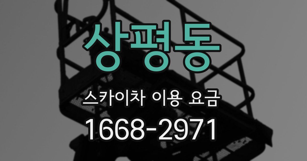 상평동 스카이차 이용 요금