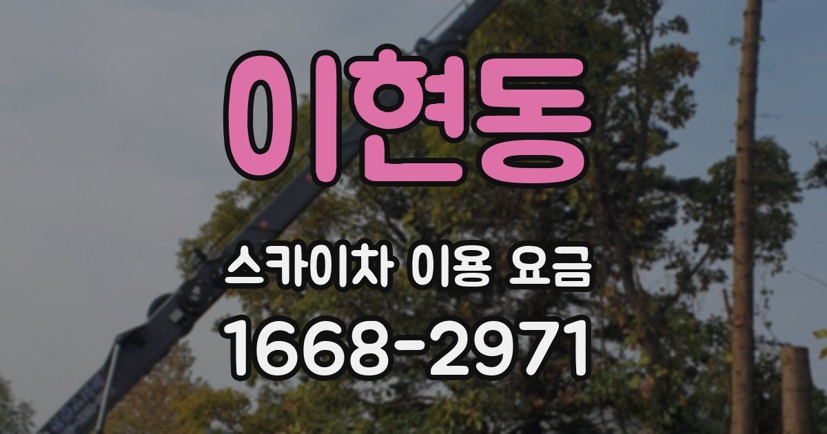 이현동 스카이차 이용 요금