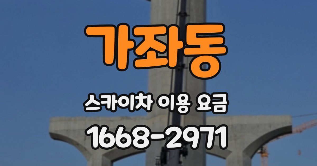 가좌동 스카이차 이용 요금