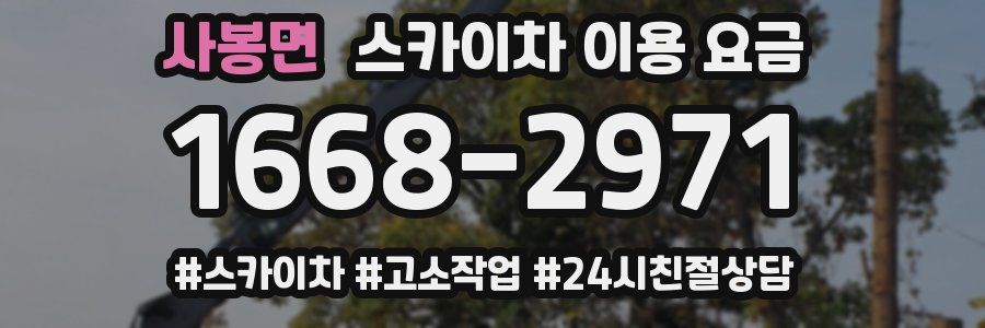 사봉면 스카이차 이용 요금