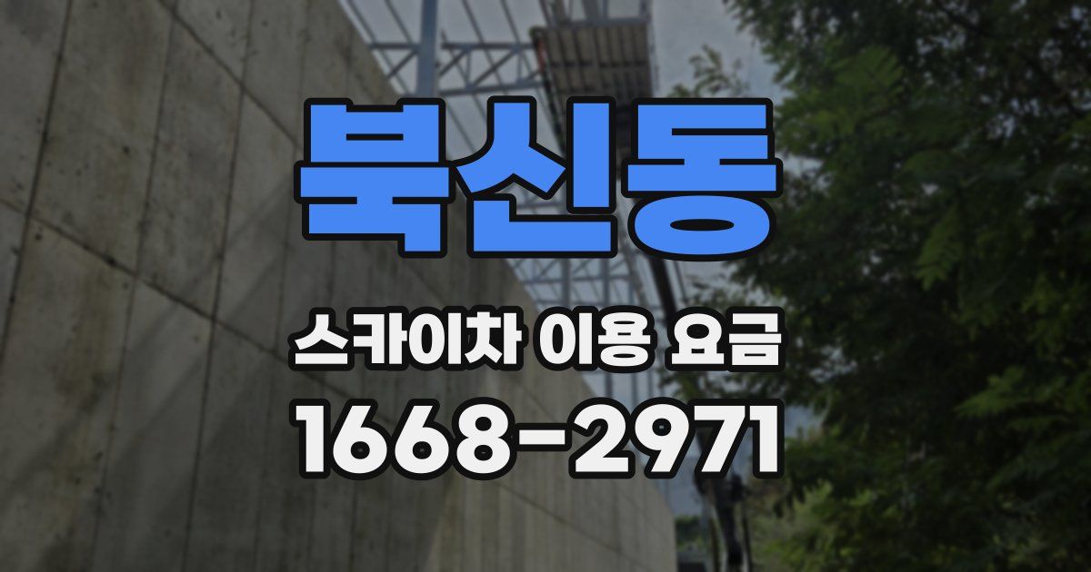 북신동 스카이차 이용 요금