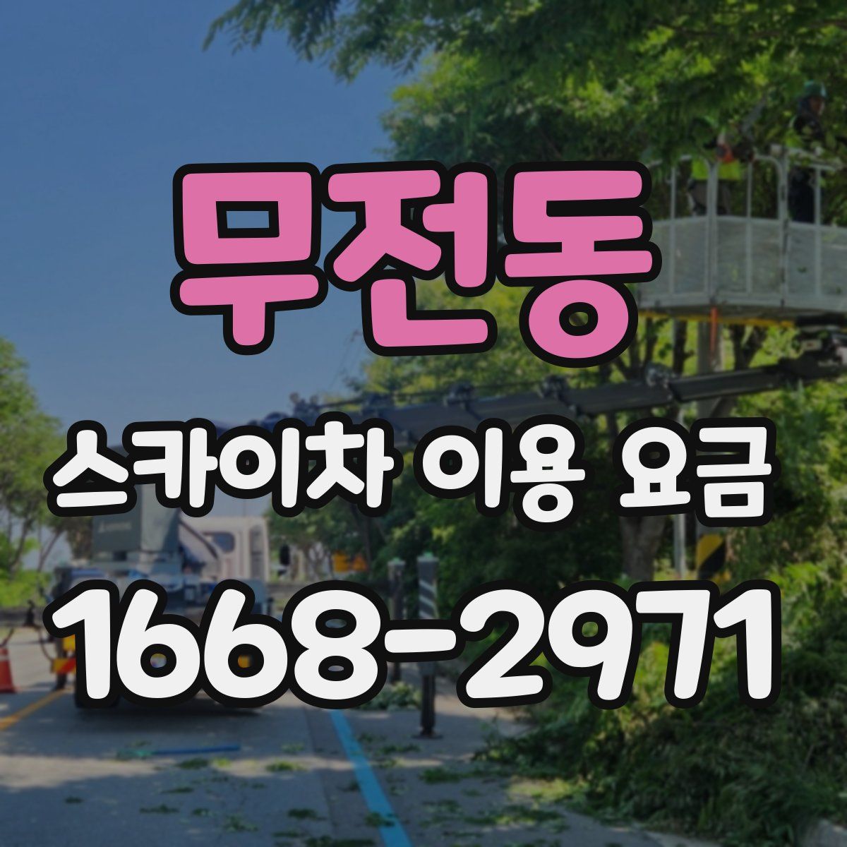 무전동 스카이차 이용 요금