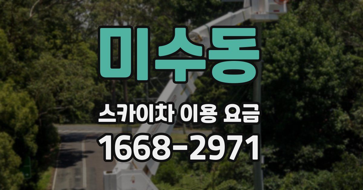 미수동 스카이차 이용 요금