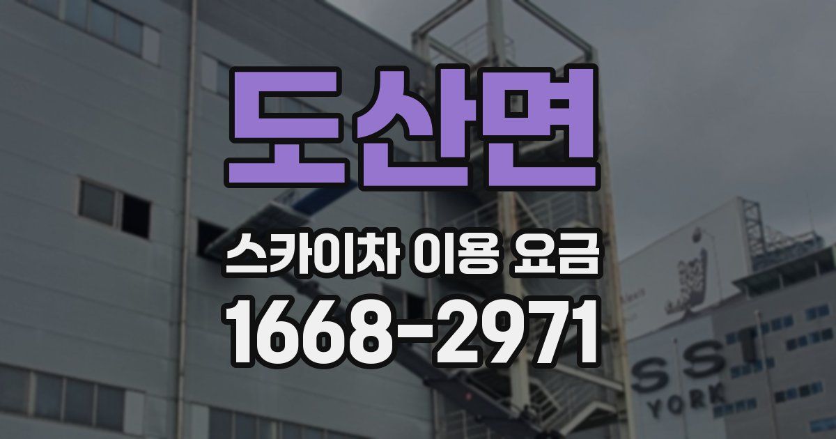 도산면 스카이차 이용 요금
