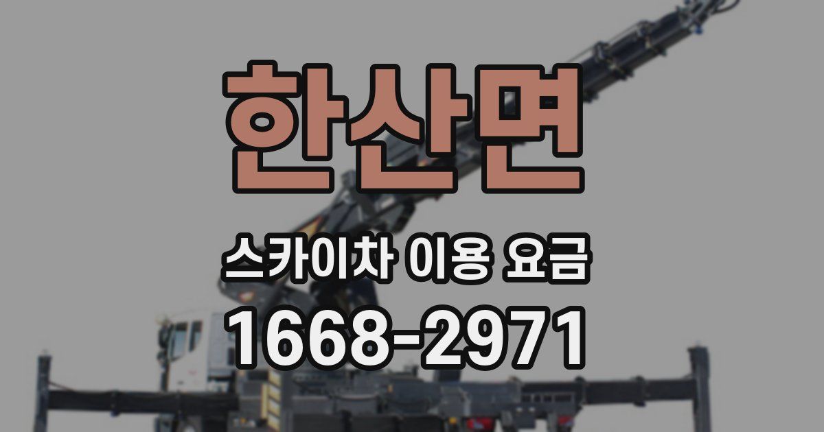 한산면 스카이차 이용 요금