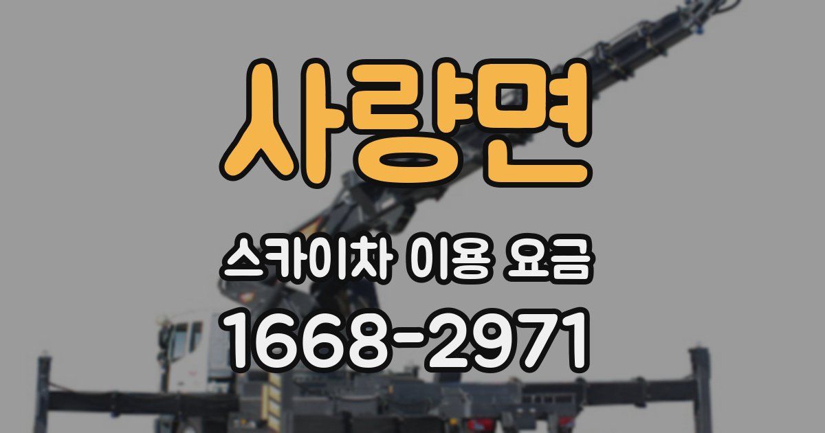 사량면 스카이차 이용 요금