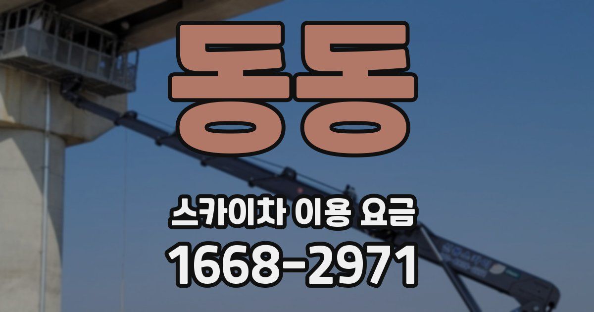 동동 스카이차 이용 요금