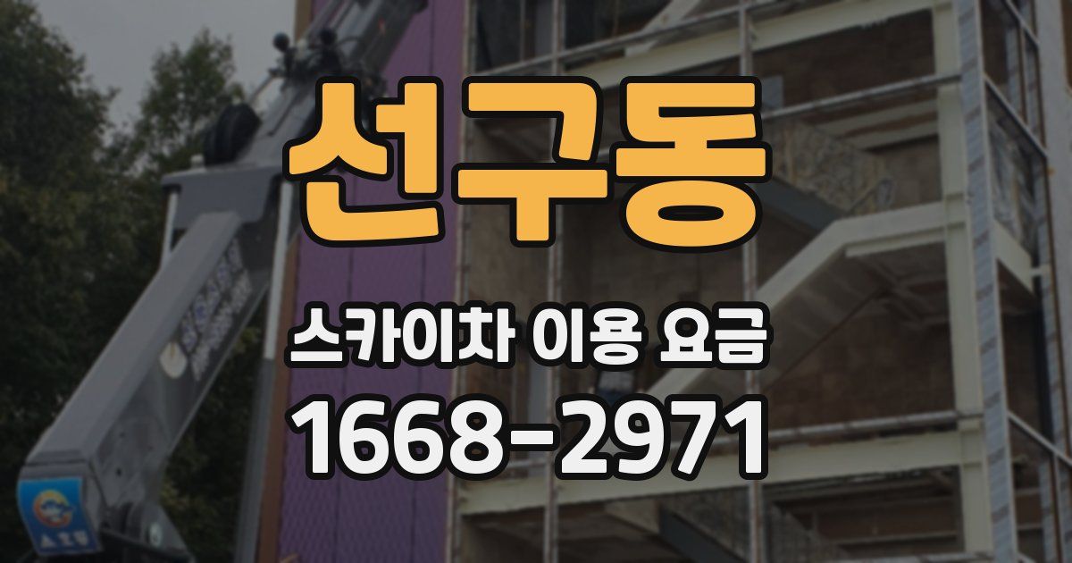 선구동 스카이차 이용 요금