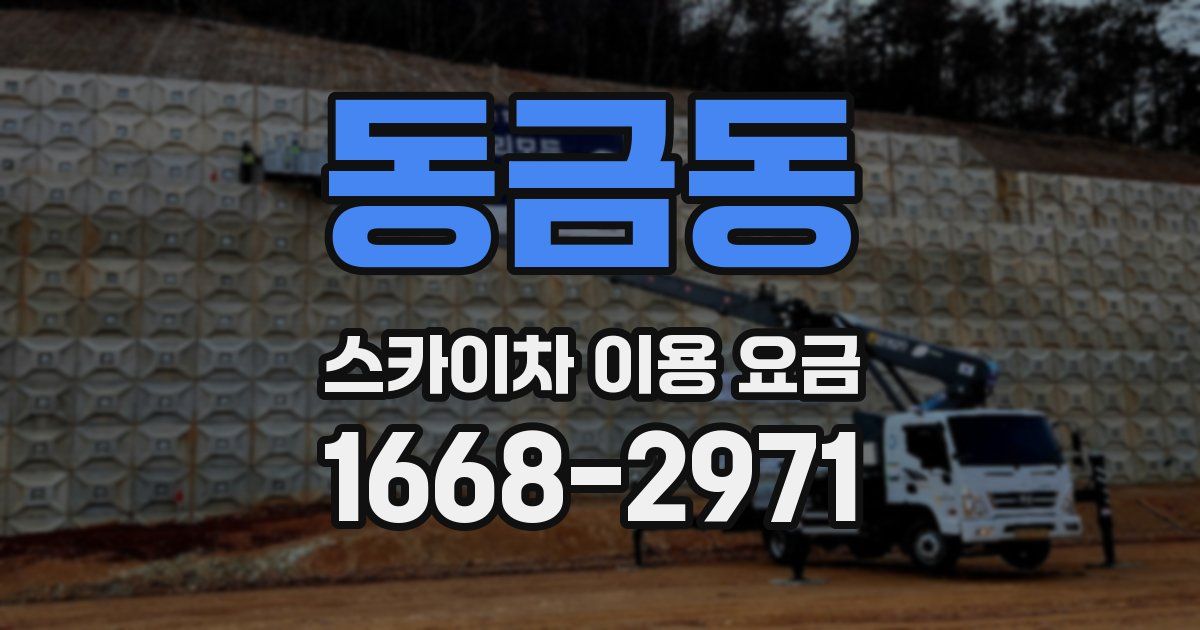 동금동 스카이차 이용 요금