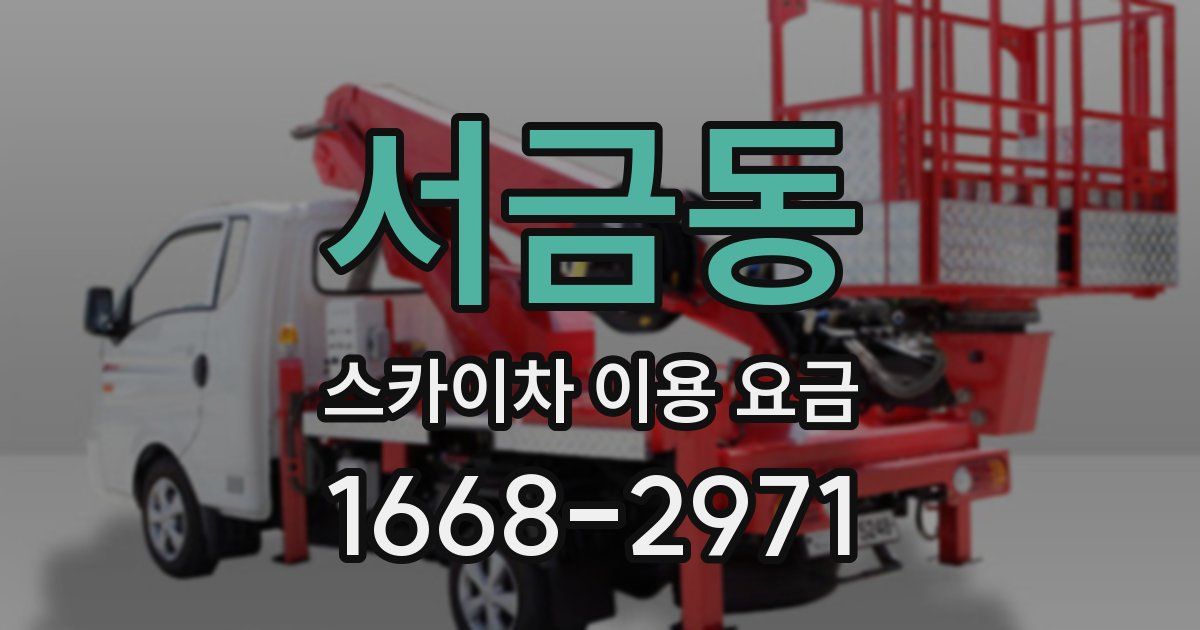 서금동 스카이차 이용 요금