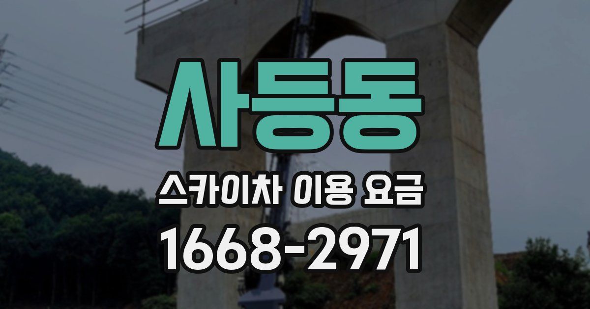 사등동 스카이차 이용 요금