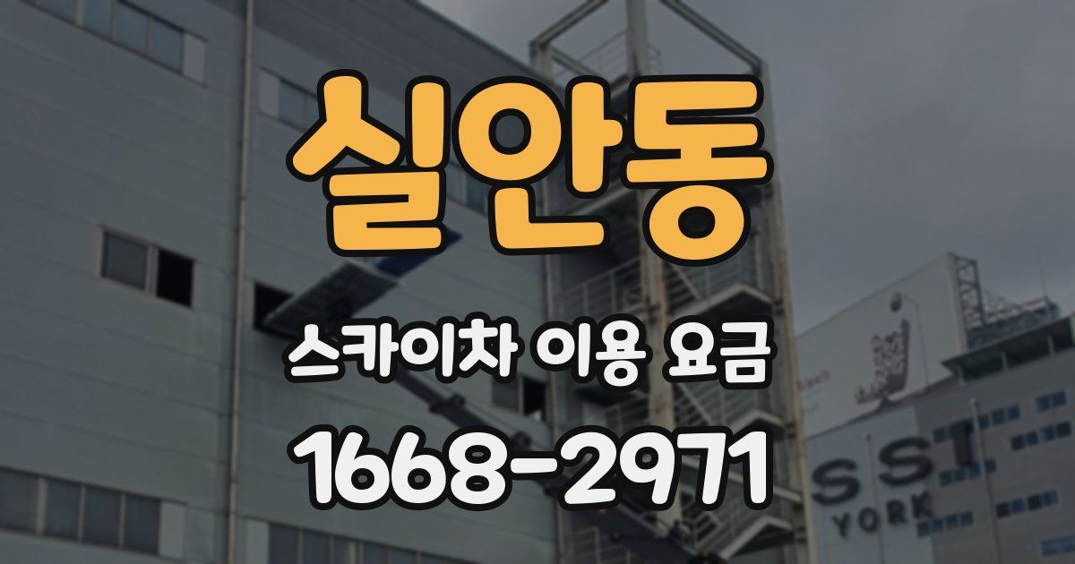 실안동 스카이차 이용 요금