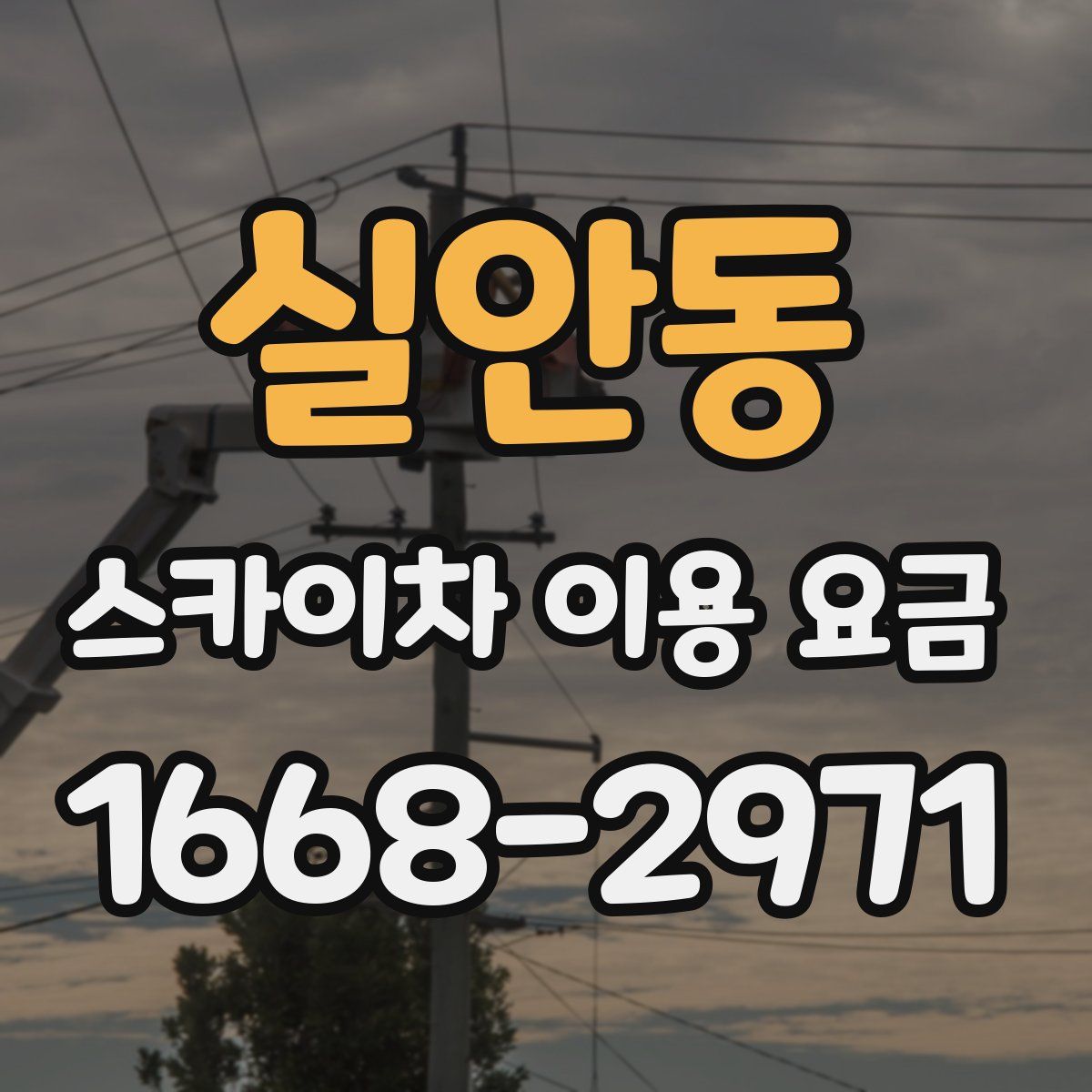 실안동 스카이차 이용 요금