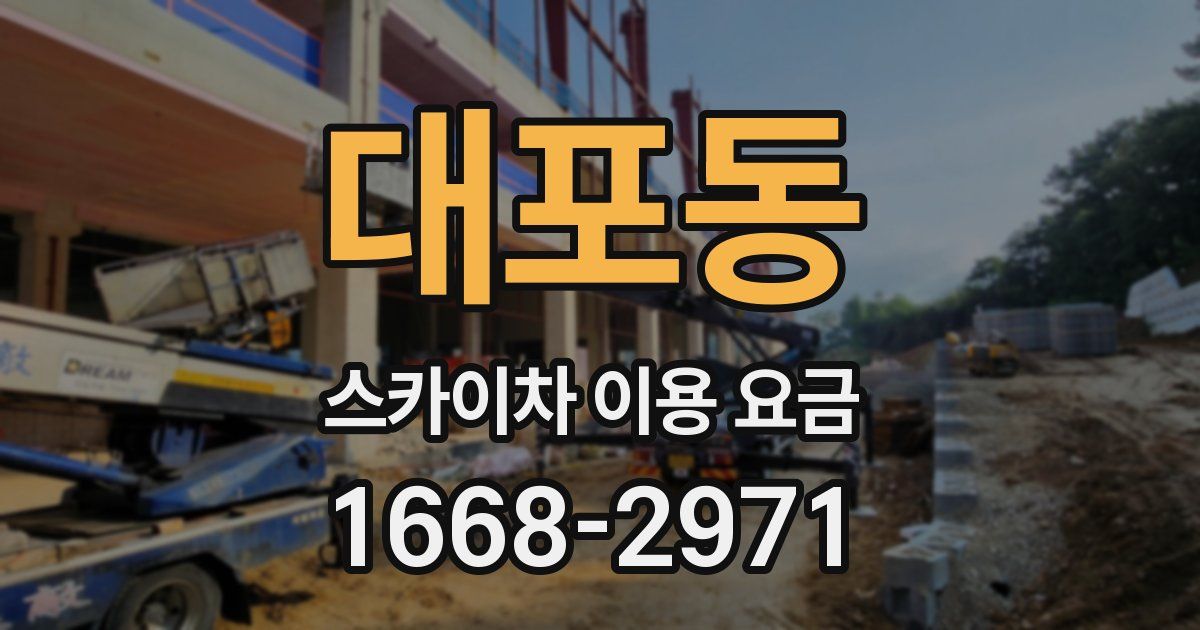 대포동 스카이차 이용 요금