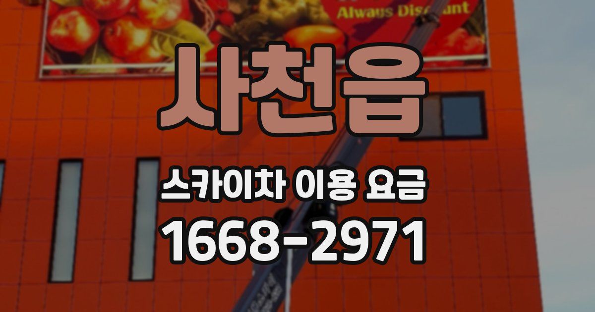 사천읍 스카이차 이용 요금