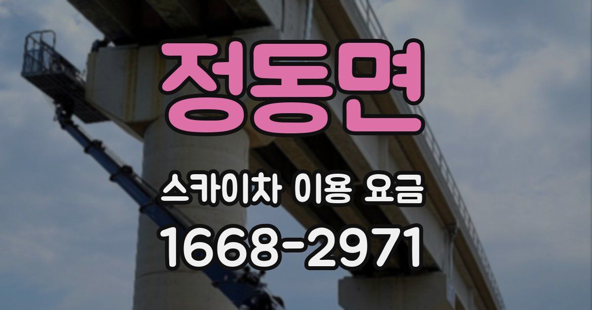 정동면 스카이차 이용 요금