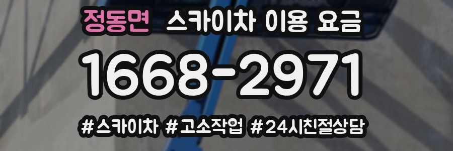 정동면 스카이차 이용 요금
