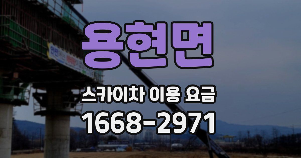 용현면 스카이차 이용 요금