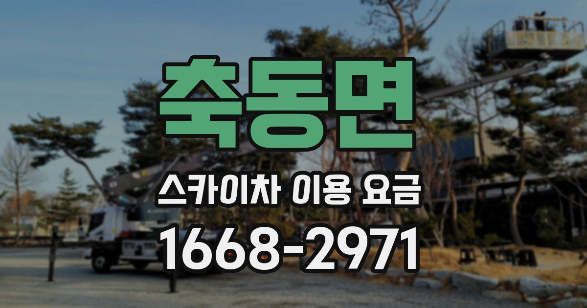 축동면 스카이차 이용 요금
