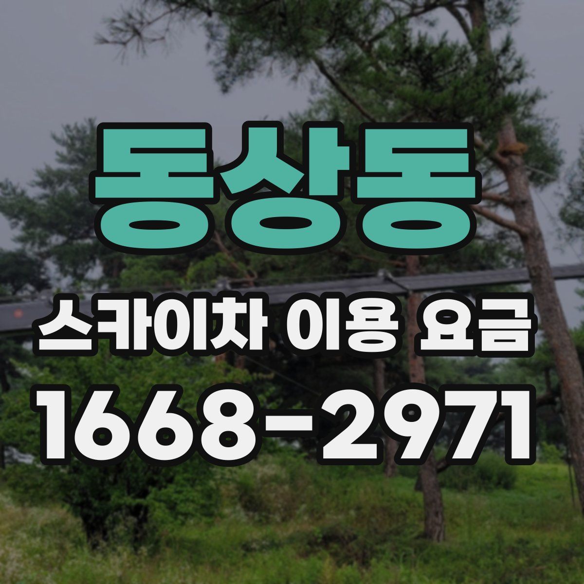 동상동 스카이차 이용 요금