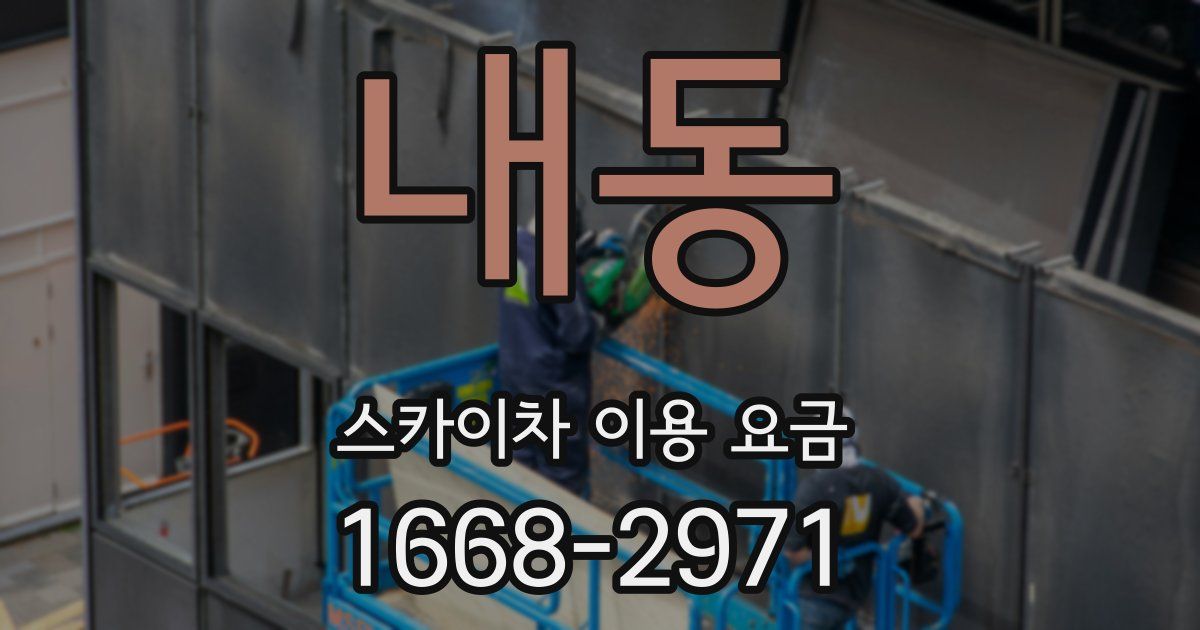 내동 스카이차 이용 요금