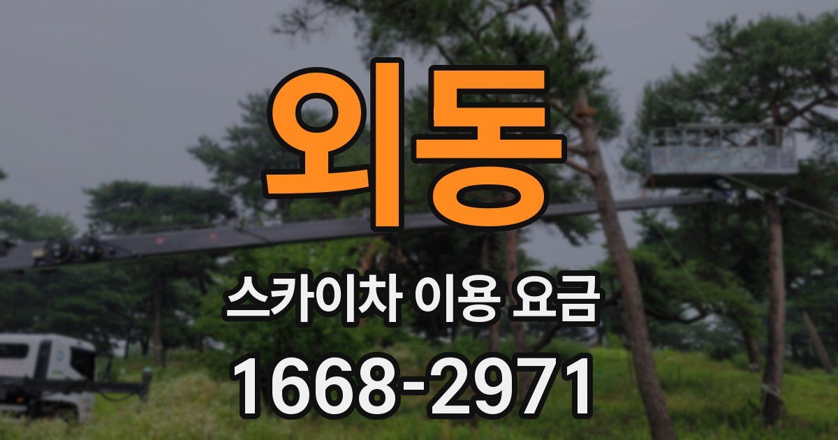 외동 스카이차 이용 요금