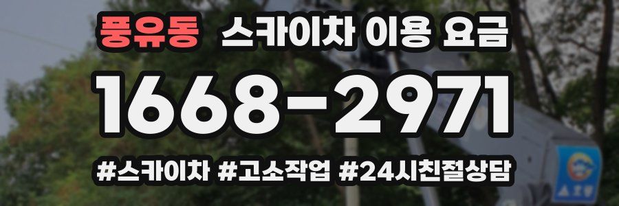 풍유동 스카이차 이용 요금