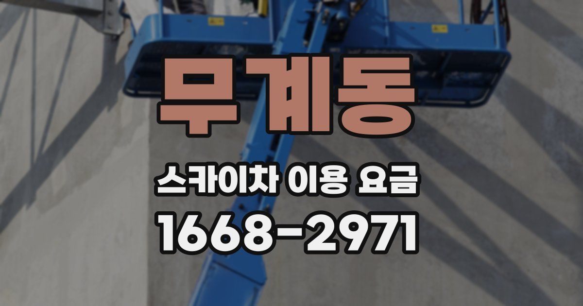 무계동 스카이차 이용 요금