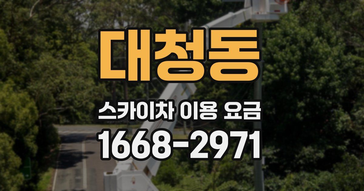 대청동 스카이차 이용 요금