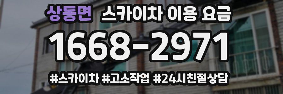 상동면 스카이차 이용 요금