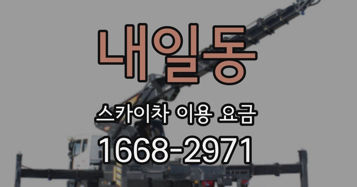 내일동 스카이차 이용 요금